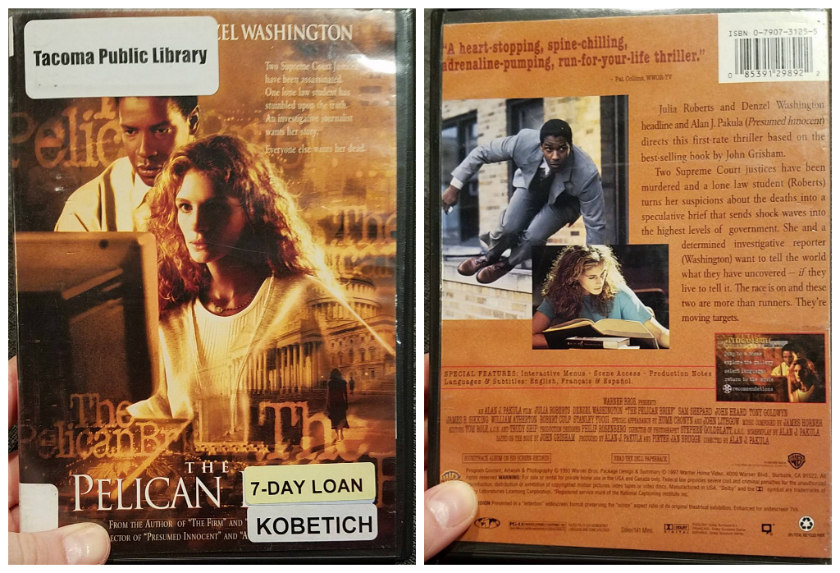 DVD covers for The Pelican Brief (1993)