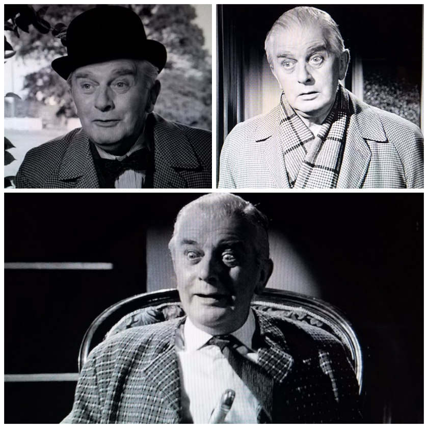 Collage of Mr. Stringer's facial expressions from Murder Most Foul (1964)